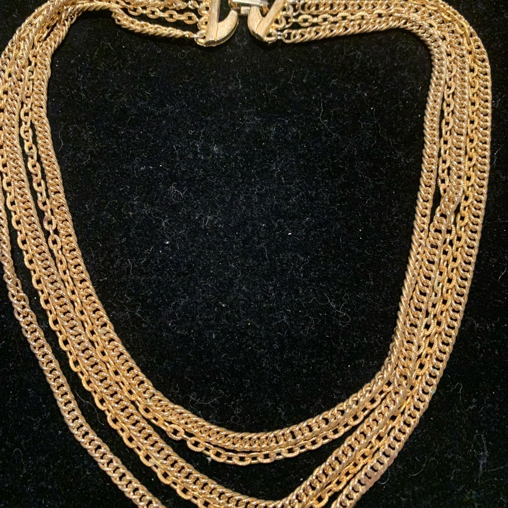 Elegant Gold Multi-Layer Necklace